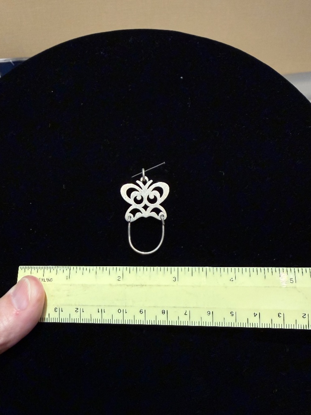 Retired James Avery Butterfly Charm Holder Pendant